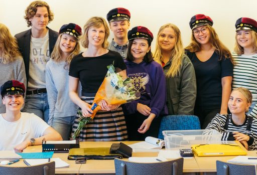 Årets lärare 2019 tillsammans med sina elever