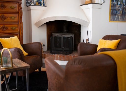 Öppen spis på Backa elevhem